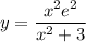 y=\dfrac{x^2e^2}{x^2+3}