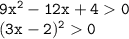 \tt 9x^2-12x+40\\ (3x-2)^20