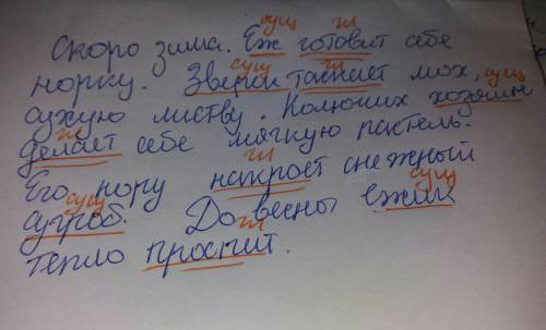 Составьте из слов предложения. запешите их встовляя пропущенные буквы. подчеркнуть глав члены. з..ма