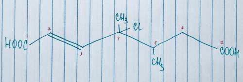 4,5-деметил-4-хлоргентен-2-диовая кислота составьте формулу