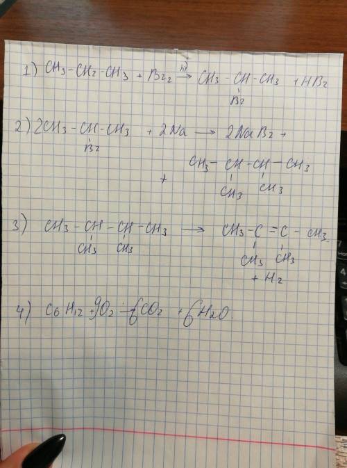 C3h8 > c3h7br > c6h14 > c6h12 > co2 !