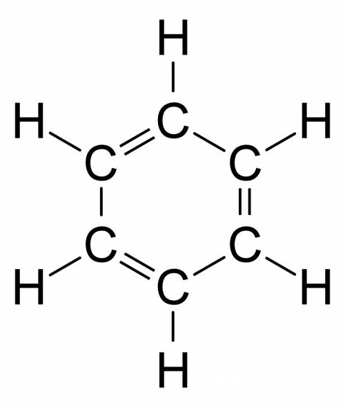 Пример структурной формулы для вещества c6h6