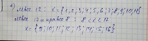 Напишите все натуральные числа расположенные на координатном луче 1 левее числа 12 и 2 число 17 на п