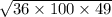 \sqrt{36 \times 100 \times 49}