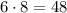 6 \cdot 8=48