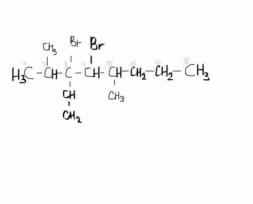 3,4 дибромо, 3 етил, 2,5 диметилоктан