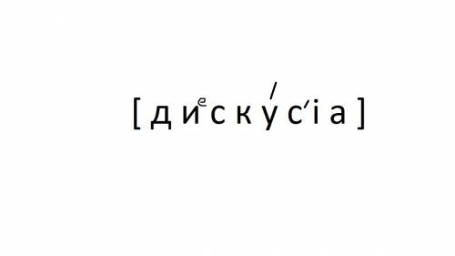 Фонетичний розбір слова дискусія,будьласка важливо бистро