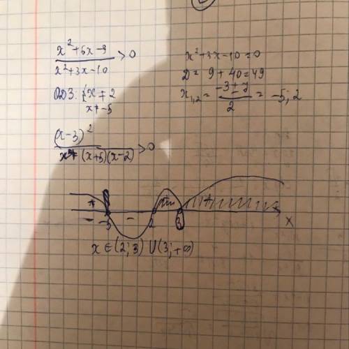 X²+6x-9/x²+3x-10> 0одз полное решение​