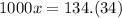 1000x=134.(34)