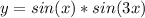 y=sin(x )* sin(3x)