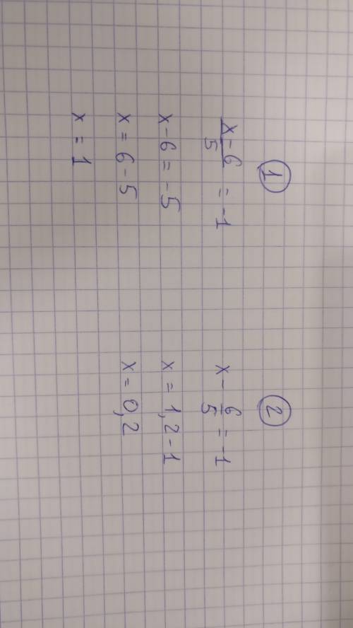 Решить уравнение решите уравнение: x-6/5=-1