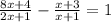 \frac{8x+4}{2x+1}-\frac{x+3}{x+1} =1