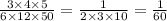 \frac{3 \times 4 \times 5}{6 \times 12 \times 50} = \frac{1}{2 \times 3 \times 10} = \frac{1}{60}