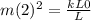 m(2\piv )^2=\frac{kL0}{L}