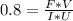 0.8=\frac{F*V}{I*U}