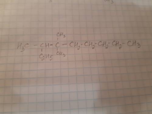 2-етил-3,3-диметилоктану. структурную формулу нужно
