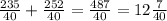 \frac{235}{40} + \frac{252}{40} = \frac{487}{40} = 12 \frac{7}{40}