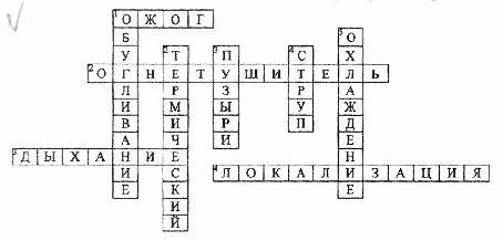 Составить кроссворд по обж ,о безопасности