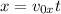 x=v_{0x}t