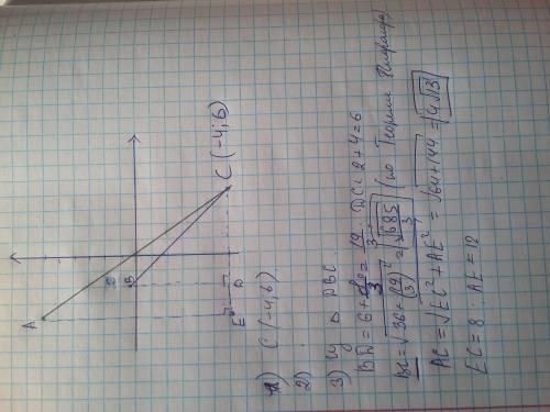 4) даны точки а(-4,6) и b(-2 1/3) 1) найдите координату c противоположную а 2) изобразуйте на коорди