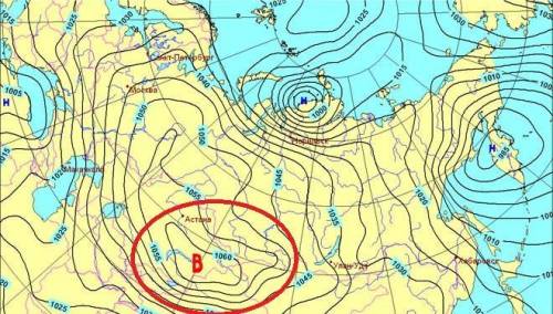 Где располагается центр сибирского антициклона