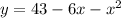 y=43-6x-x^2