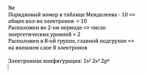 Схема неона в основном и в возбужденном состоянии (если есть возбужденное состояние)