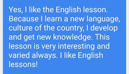 do you like english lessons and why?