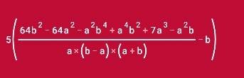 (8/a^2-b^2 + 3/b-a- 4/a+b ): 1/5a-5b выражение