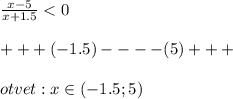 \frac{x-5}{x+1.5}