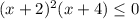 (x+2)^2(x+4)\leq 0