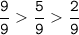 \tt\displaystyle\frac{9}{9}\frac{5}{9}\frac{2}{9}