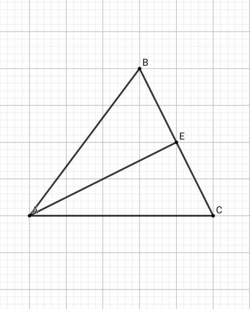 Втреугольнике abc проведена медиана ae. найдите be, если известно что ab=24,9 см, ac=32,3 см, ec=19,