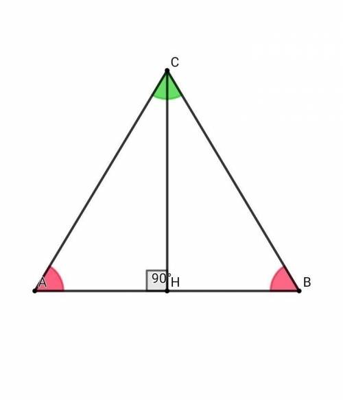 40 заранее . в равнобедренном треугольнике авс ас=вс боковые стороны равны 6, высота, опущенная на о