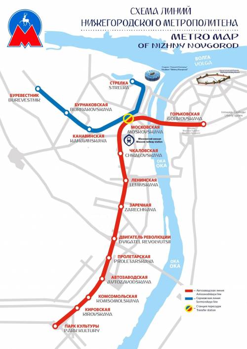 Вкаком российском городе в числе страниций метрополитен есть шиловская автозаводская стрелка и бурев