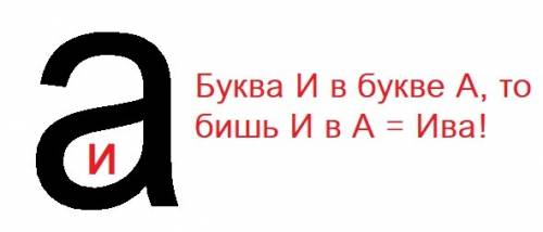 Ребус: маленькая прописная а и внутри буквы а, буква и.