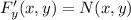 F'_y(x,y)=N(x,y)