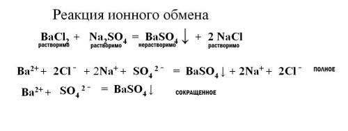 Nacl + bacl2 полное ионное уравнение