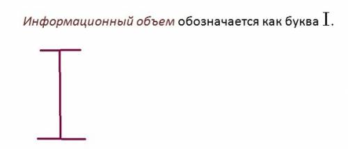 Какой буквой в информатике обозначается информационный объём?