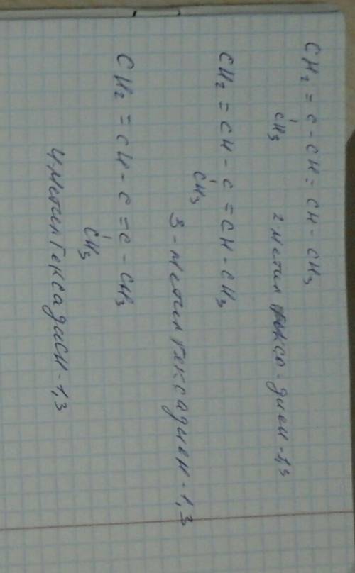 Назвать вещество, ch2 = c - ch = ch - ch3(под c ответвление вниз ch3) назвать два его изомера и сост