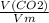 \frac{V(CO2)}{Vm}