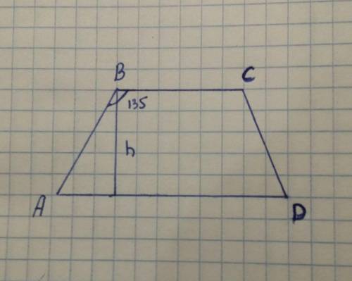Основания трапеции равны 6 и 10, одна из боковых сторон равна 3корень2 , а угол между ней и одним из