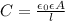 C = \frac{\epsilon_0 \epsilon A}{l}