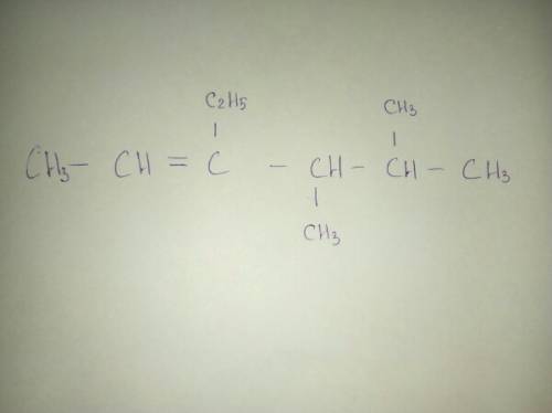 Записать структурную формулу- 4,5-диметил-3-этил-гексен-2