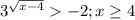 3^{\sqrt{x-4} }-2;x\geq 4