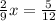 \frac{2}{9}x=\frac{5}{12}