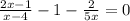 \frac{2x-1}{x-4}-1-\frac{2}{5x}=0