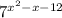 7^{x^2 -x-12}