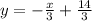 y = - \frac{x}{3} + \frac{14}{3}