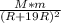 \frac{M*m}{(R+19R)^{2} }